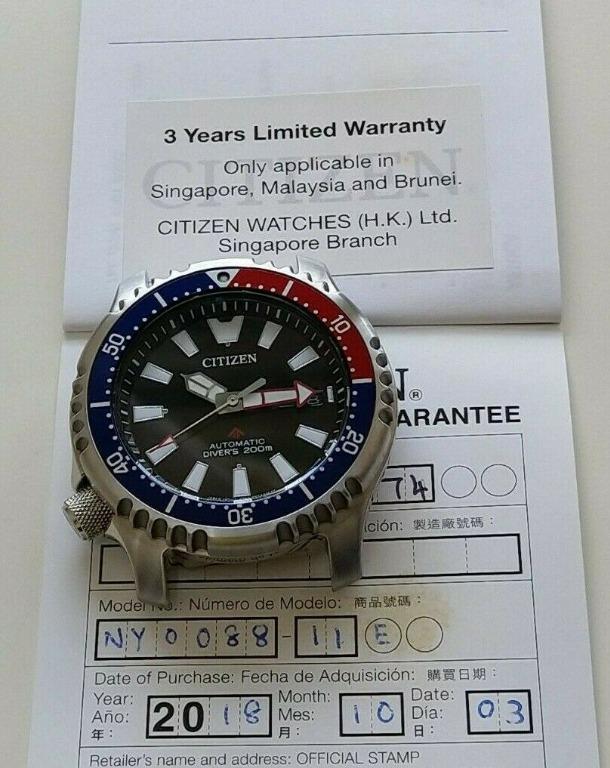 Citizen sales promaster ny0088