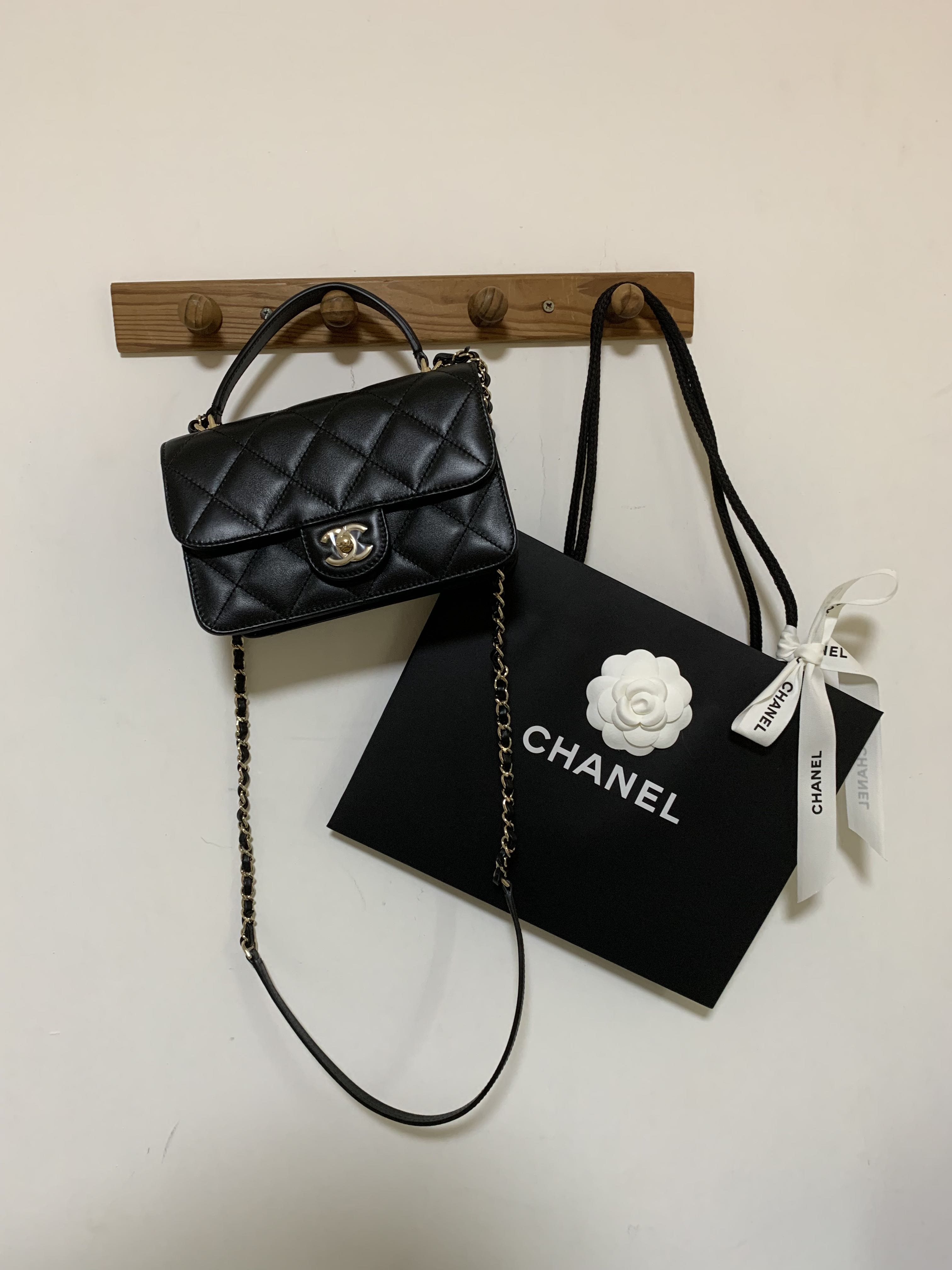 Shop CHANEL 2023 SS Mini Flap Bag With Top Handle (AS2431) by  LudivineBuyers