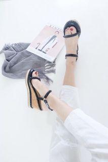 Richelle Wedges Leica Black 7cm
