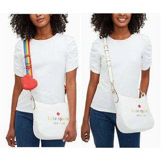 Kate Spade Leila Rainbow Belt Bag, White Dove