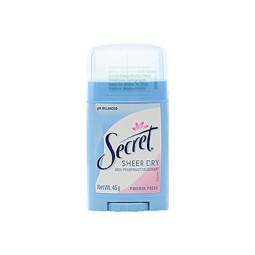 SECRET Sheer Dry Anti Perspirant 45g (Powder Fresh), Beauty & Personal ...