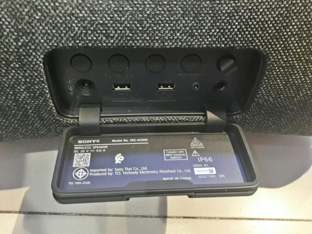 Sony Wireless Portable Speaker Rechargeable & Bluetooth SRS-XG500 (Category: Soundbars, Speakers & Amplifiers) located in Makati City. Submitted by francohomeappliancestrading (Listing ID 1110539228, Image 2). Description: For Cash Transaction Only Brandnew/Receipt Model:SRS-XG500 Reg Price:25,890 Discounted:20,350cash 1yr Warranty Parts & Service FB Page; Franco Home Appliances Trading We Also Sell; Led tv Refrigerator Airconditioner Gas Range M