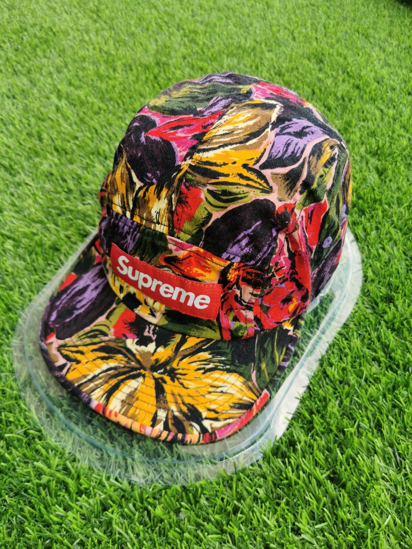 SUPREME painted floral camp cap FW17, Men's Fashion, Watches