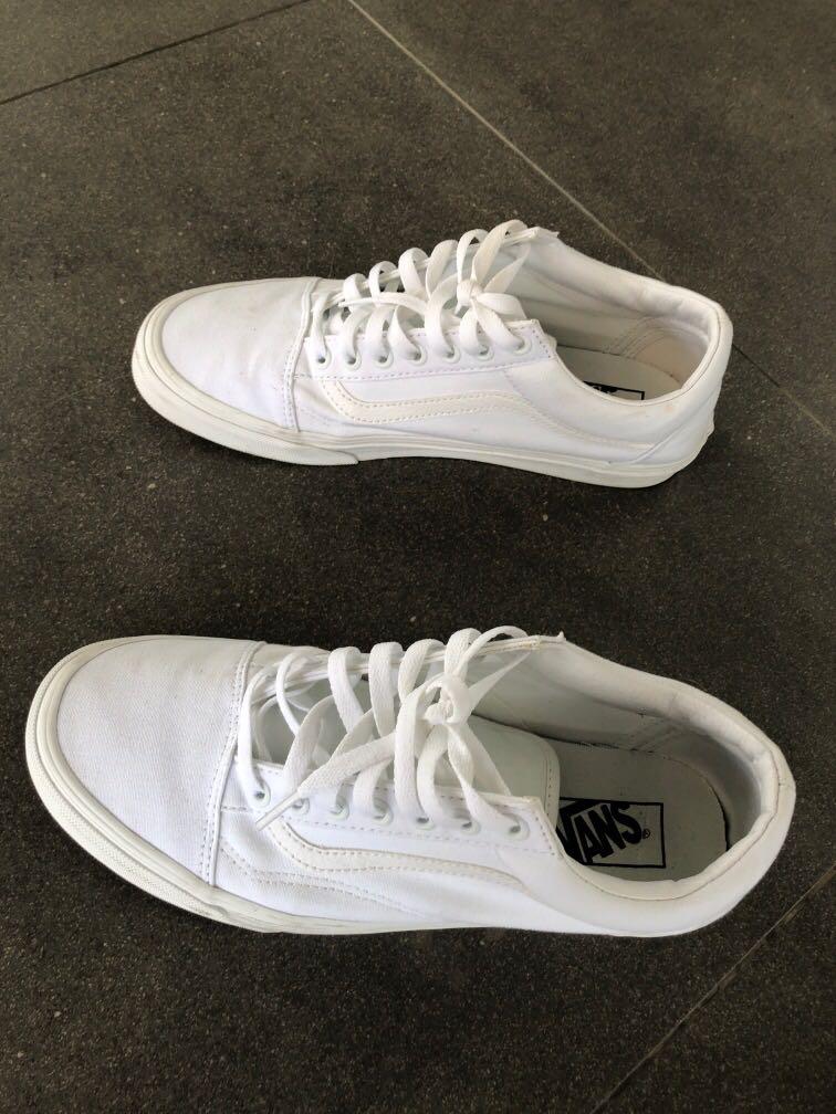 Vans Old Skool White Mens US 9 Women s 10.5