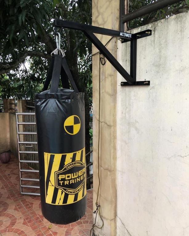 Wall bracket and Punching bag (Category: Cardio & Fitness Machines) located in Las Pinas. Submitted by naniiii14 (Listing ID 1110420571, Image 2). Description: Activate Punching bag wall bracket ✔️ Sturdy build ✔️ Enough space from the wall ✔️ Heavy duty ✔️ Fully welded solid steel ✔️ Safely wall mounted ✔️ Includes 5 dyna bolt We can customize dimensions We deliver and install. ✔️ ₱2,000 only (Transportation cost not included) ₱200 for installat