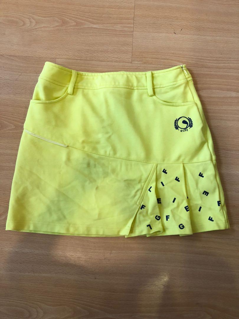 G Life Yellow Ladies Golf Skirt (Skort), Women's Fashion, Activewear on  Carousell