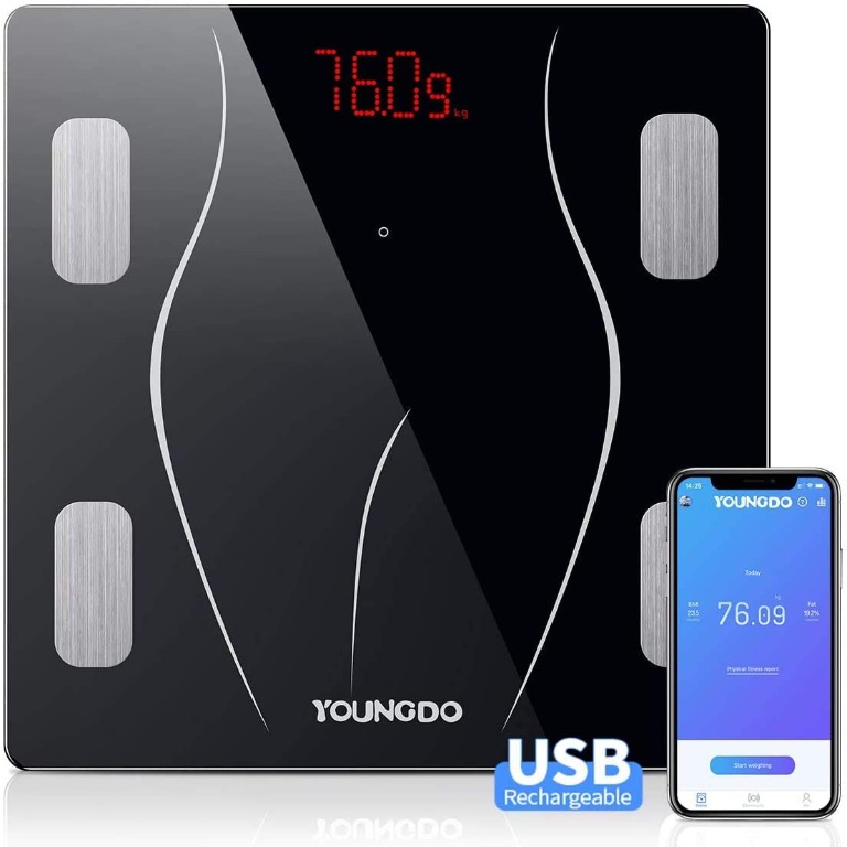 YOUNGDO Body Fat Scale with 23 Essential Measurements, Weighing Scale
