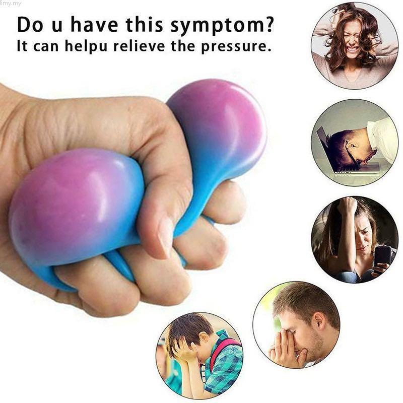 1 Mini 3 Mesh sensory finger fidget stress ball autism squeezable squishy  toy