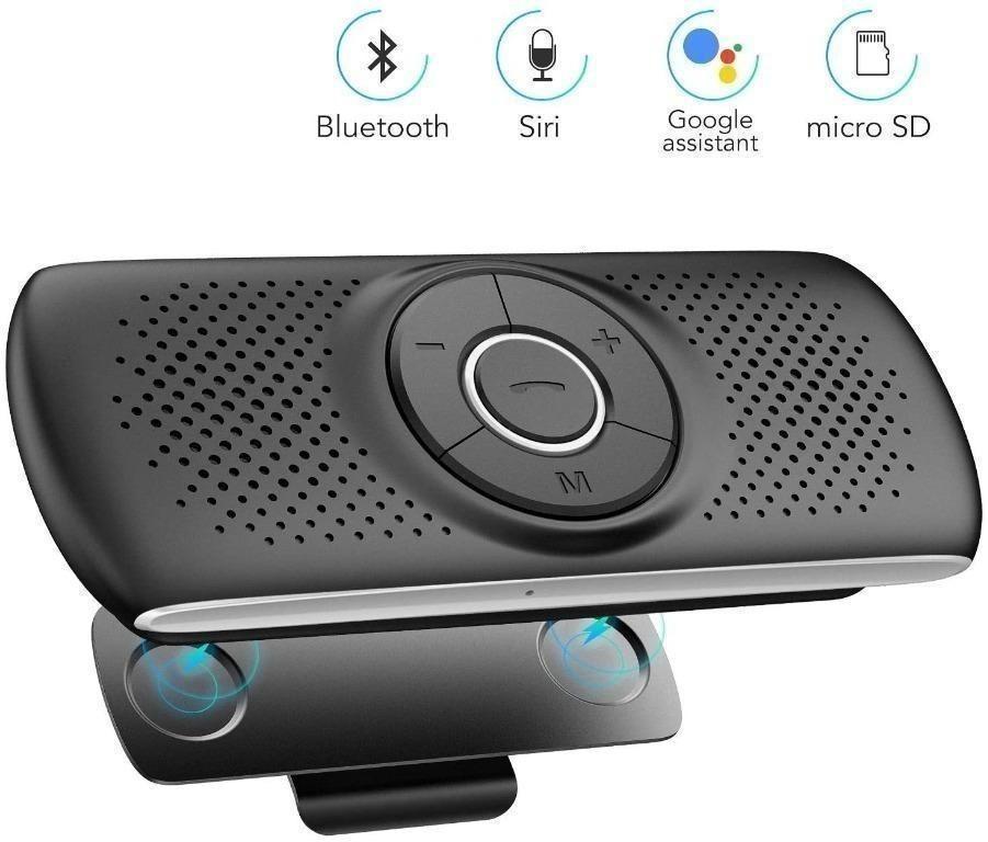 FIRE SALE!! AGPTEK HandsFree Bluetooth Car Kits with Visor, Support Auto On  Off, Siri  Google Assistant, GPS  Music, Wireless in Car Visor  Speakerphone Kits for Android  iOS Phone, Car
