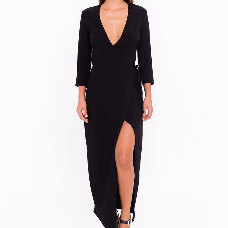american apparel black wrap dress NWT American Apparel Deep V Skater Dress Black Navy Burgundy Port Royale XS,S