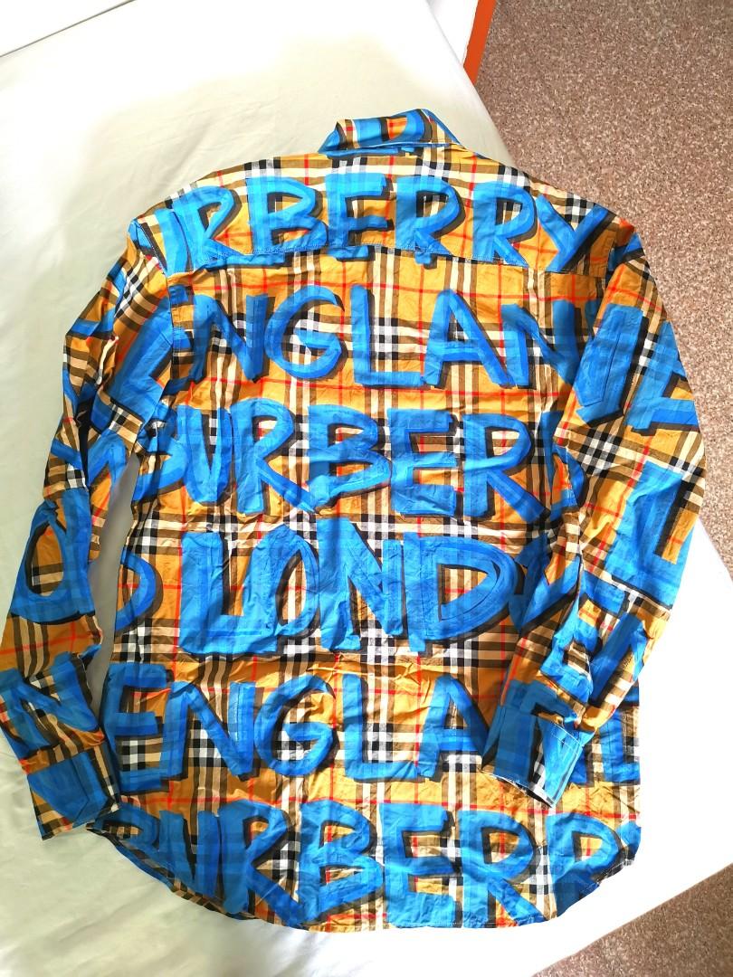 Graffiti clearance burberry shirt