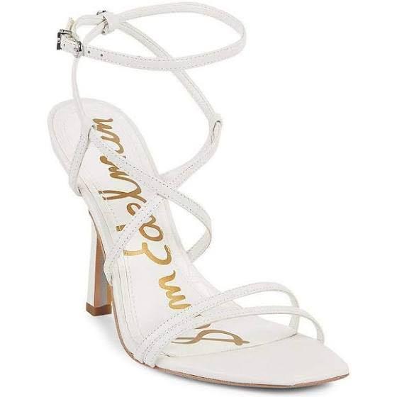 Authentic Sam Edelman Leeanne Strappy Heels in White