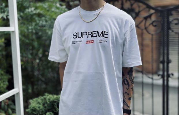 Supreme EST.1994 Tee L 黒 21A/Wトップス