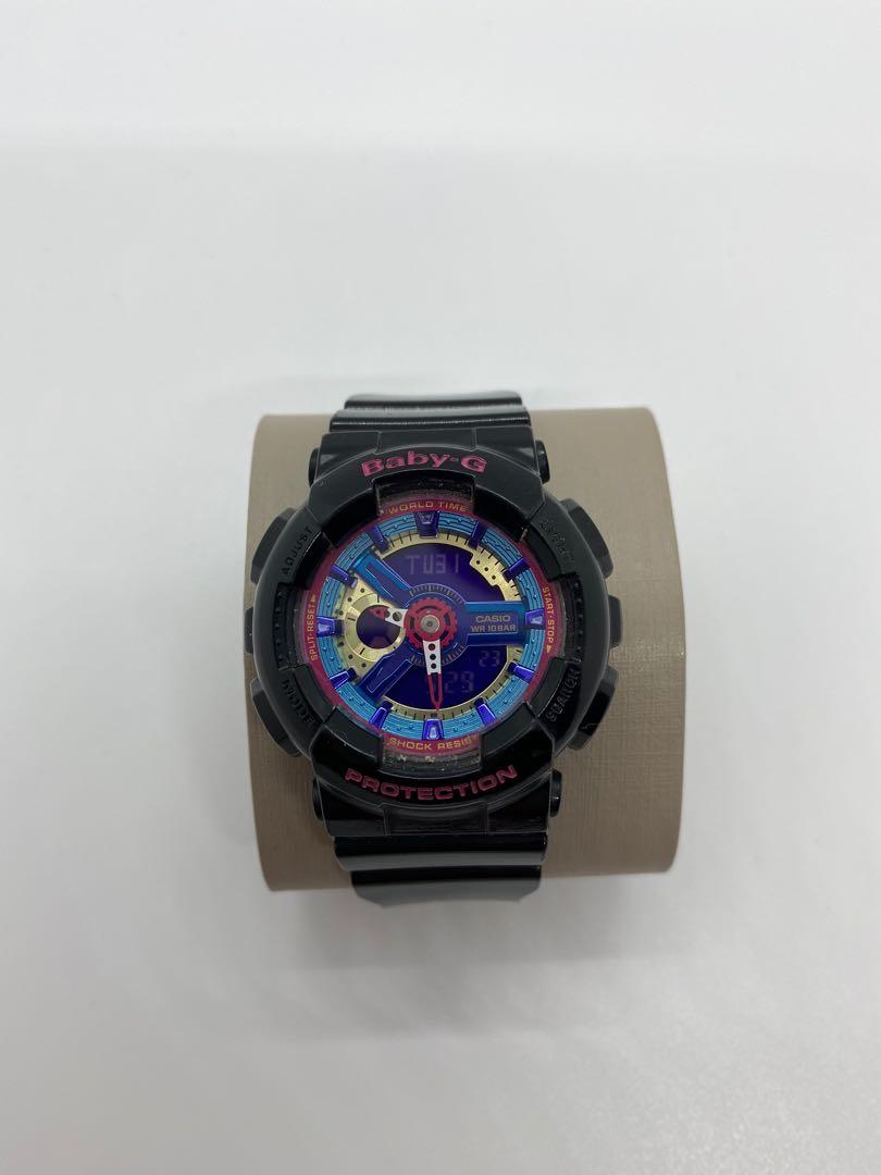 Baby G Black Colorful Dial Wr 10 Bar Casio 5338 Still In Working Condition,  Women'S Fashion, Watches & Accessories, Watches On Carousell