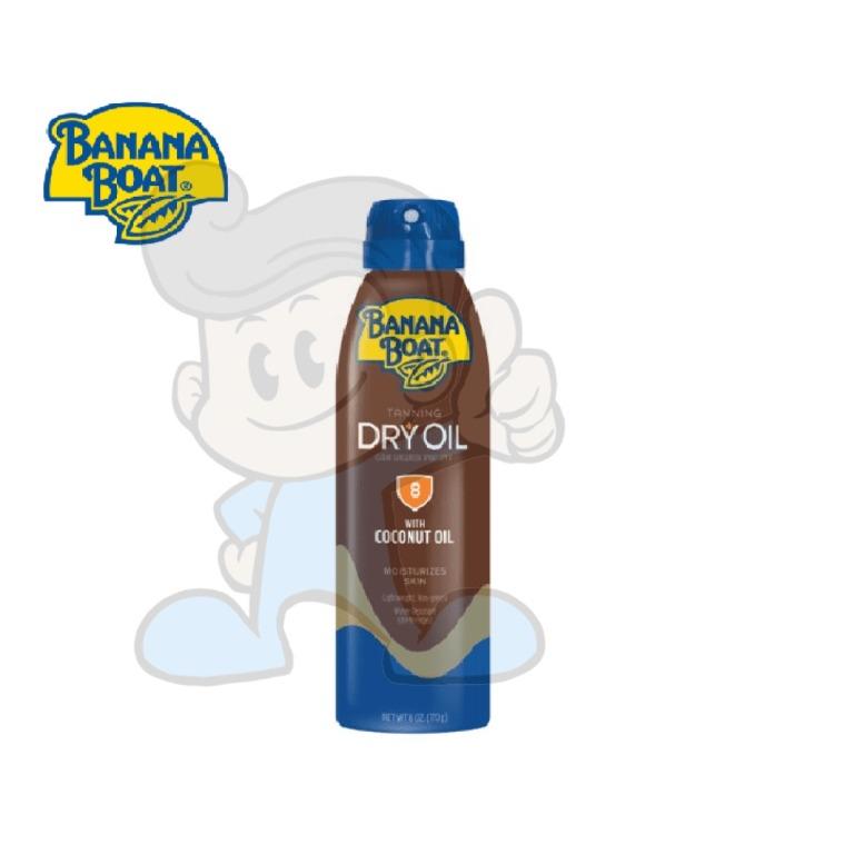Banana Boat Tanning Dry Oil Clear Sunscreen Spray SPF 8 with Coconut