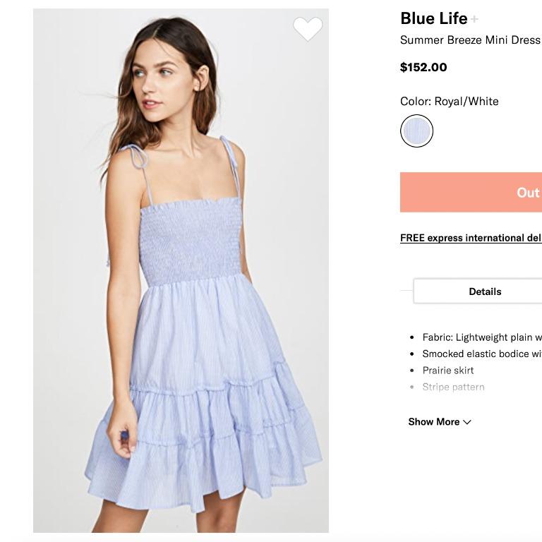 Blue life summer breeze dress hot sale