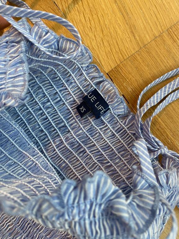 Blue Life Summer Breeze Mini Dress Smocked Blue Sundress Tiered