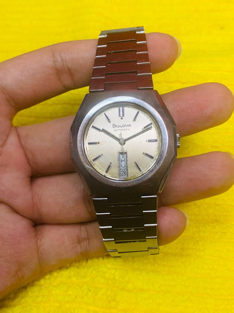 BULOVA Day Date Octagon 36mm Automatic Watch Men s Fashion