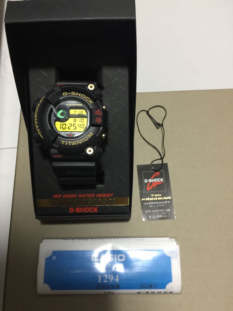 CASIO G-SHOCK DW-8201NT-1JR FROGMAN 7th, 名牌, 手錶- Carousell