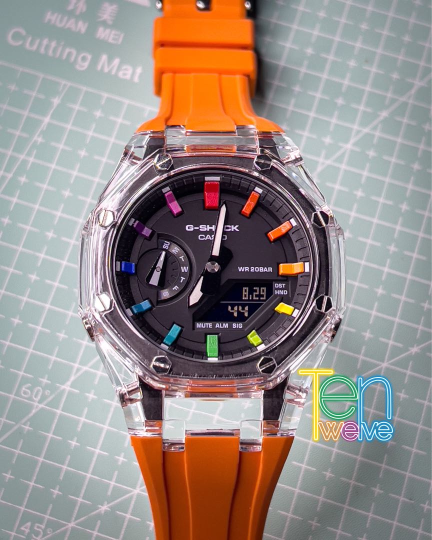 Casio G Shock GA2100 GA2110 GA 2100 GA 2110 CasiOak Clear Case Set
