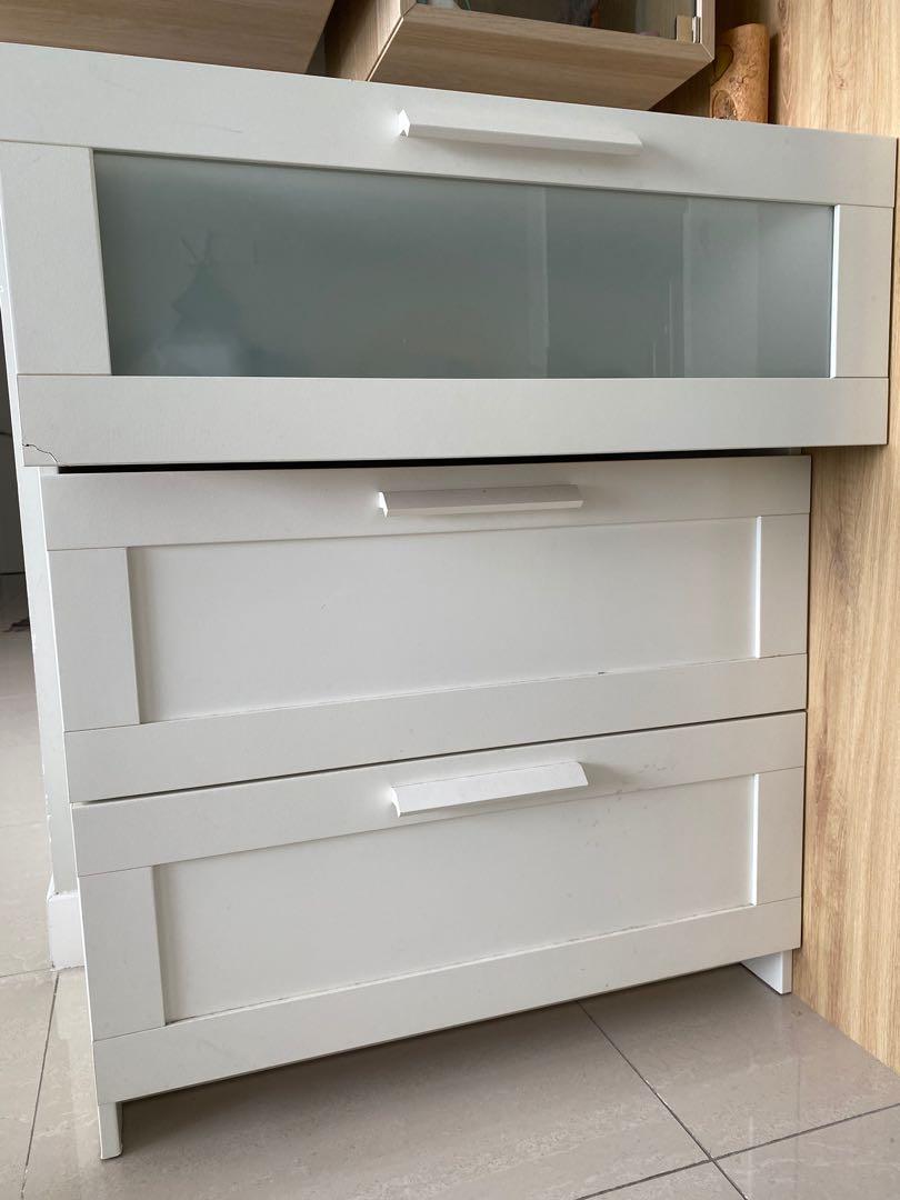 Chest Of 3 drawers IKEA Brimnes (used), Furniture & Home Living