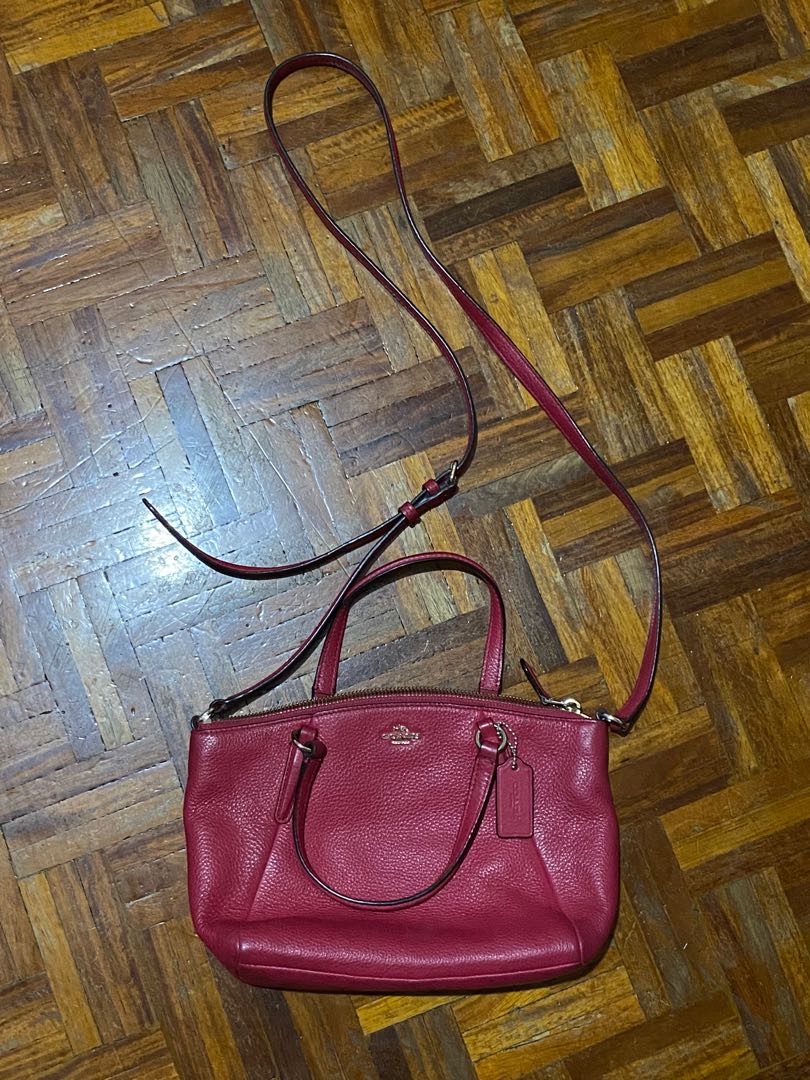 Coach pink sling bag discount