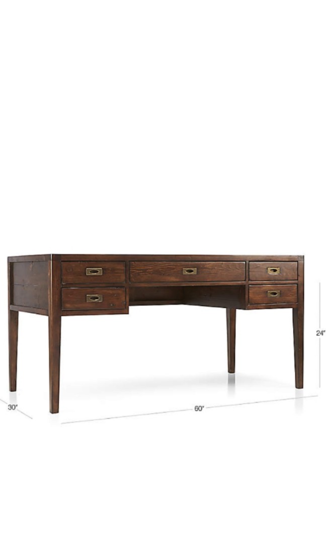 Crate and Barrel Study Desk, Furniture & Home Living, Furniture, Tables
