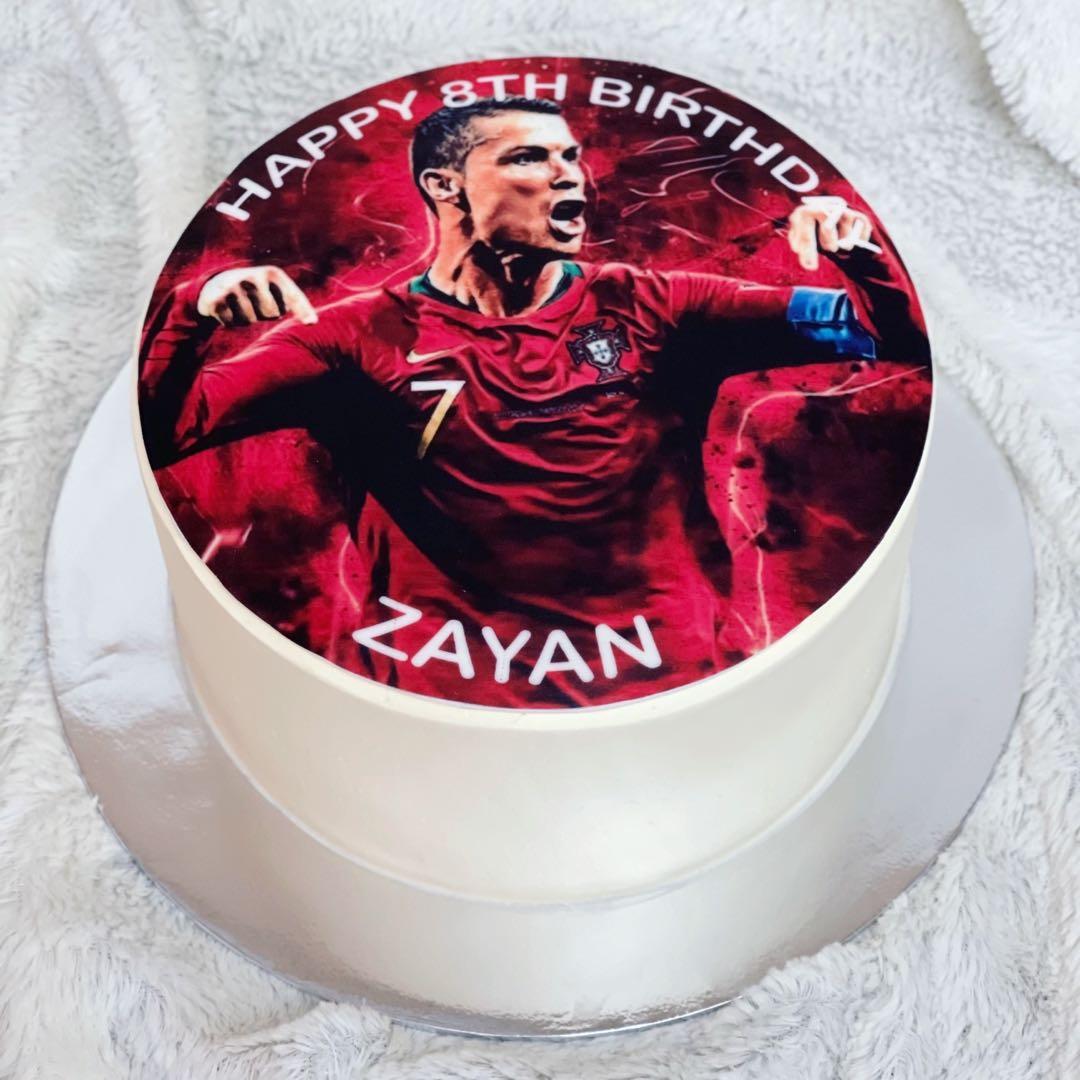 Cristiano Ronaldo 01 pre-cut Edible Icing Cake Topper or Ribbon - Footballs  | eBay
