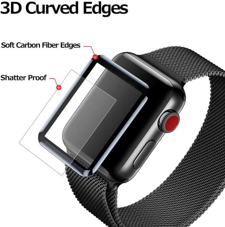 Dalinch Tempered Glass Screen Protector for iWatch 38mm Series 1 2 3 2Pack Mobile Phones Gadgets Wearables Smart Watches on Carousell