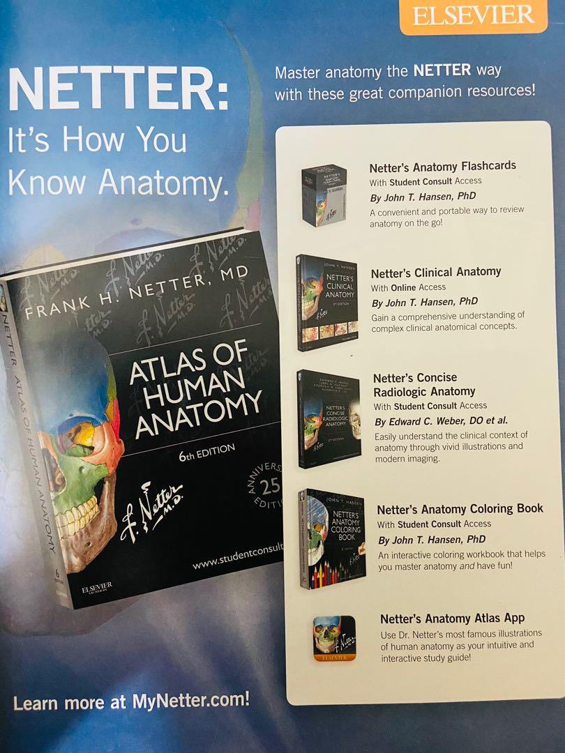 Frank H. Netter ATLAS OF HUMAN ANATOMY 6th edition, Hobbies & Toys ...