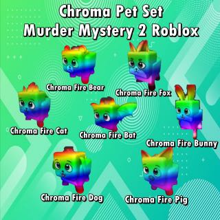 Roblox Murder Mystery 2 Mm2 godly CHROMA FIRE BAT pet