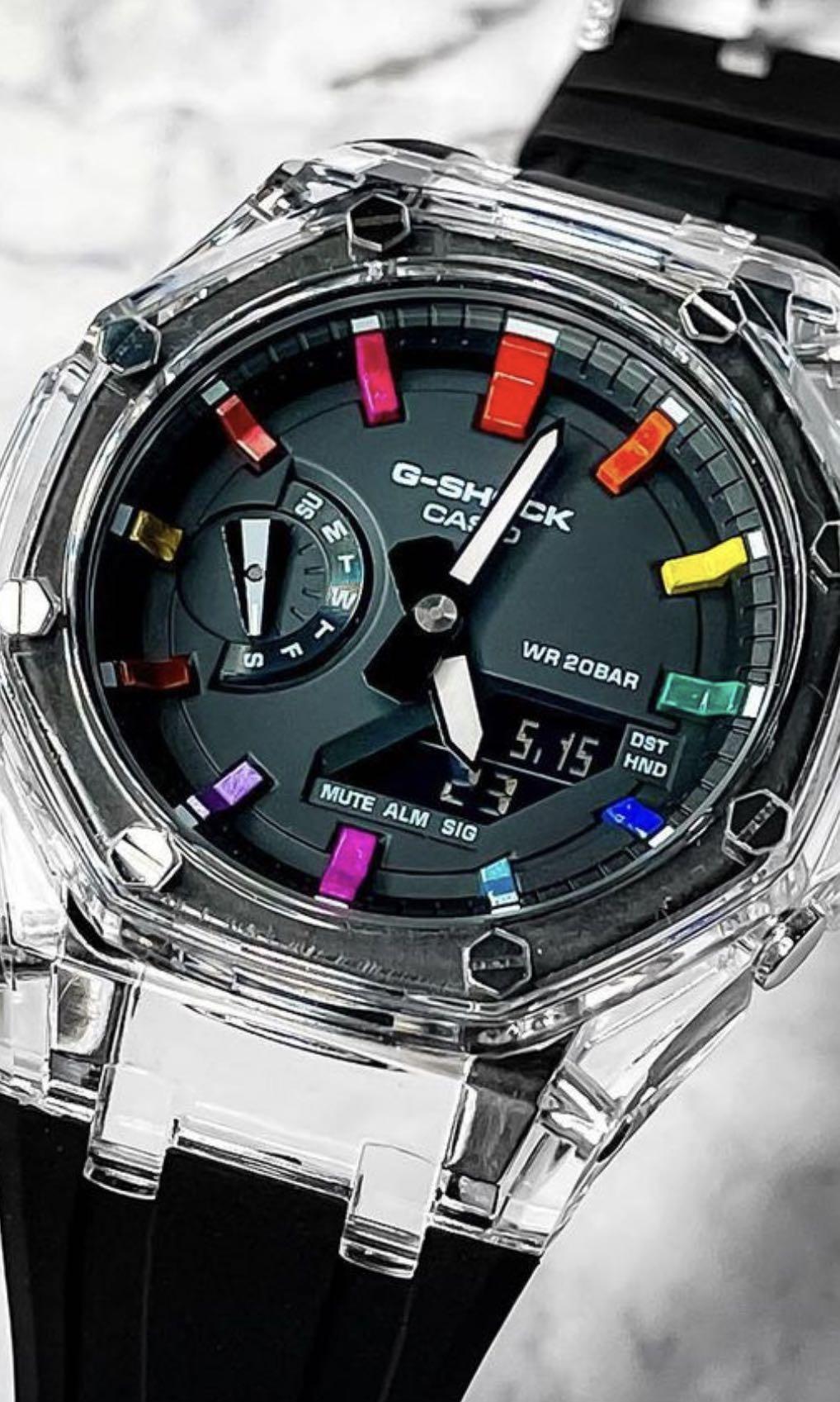 G shock outlet casio transparent