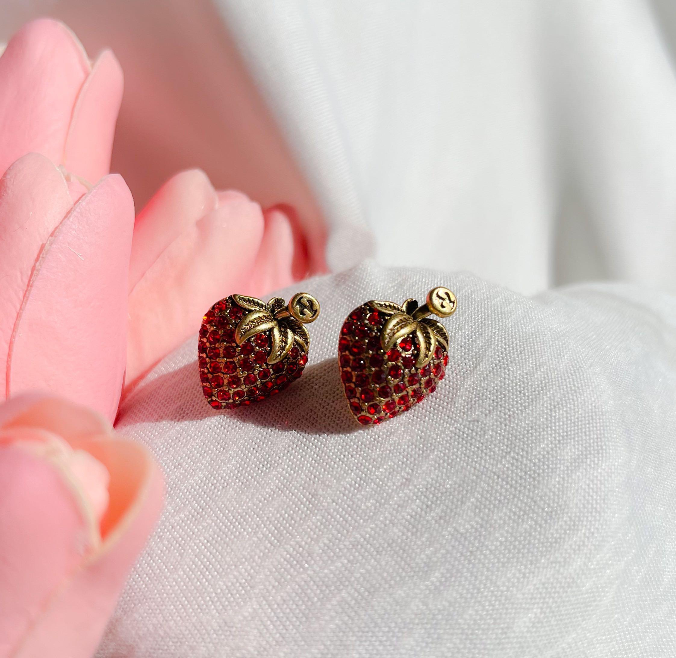 Gucci earrings strawberry
