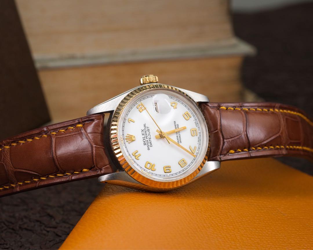 Rolex datejust alligator best sale band