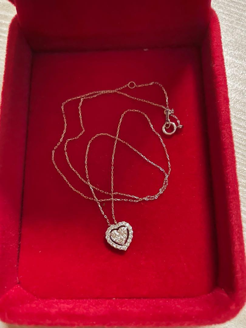 Heart Diamond Necklace (Category: Necklaces) located in Manila. Submitted by chesses (Listing ID 1110716777, Image 3). Description: Heart Diamond Necklace .30ct 18k hk setting 16” adjustable White Gold chain No certificate Sf c/o buyer.