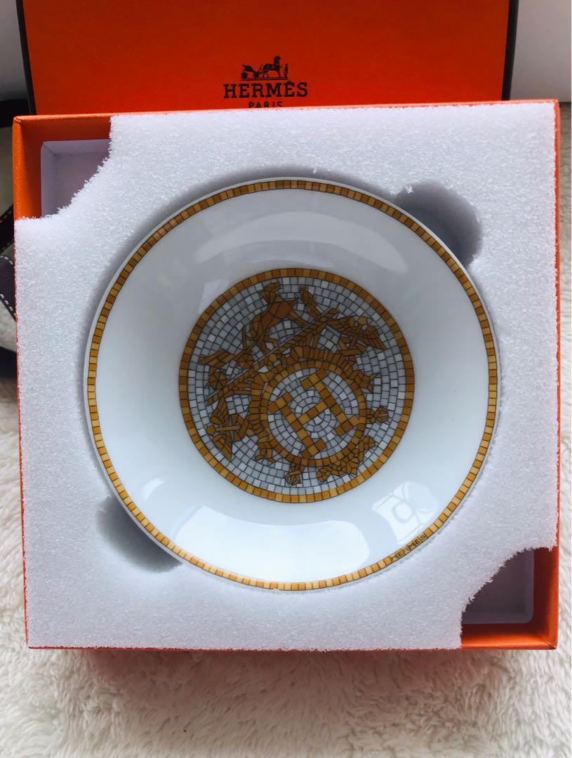 Hermes Mosaique au 24 Gold Soy Dish, Furniture & Home Living