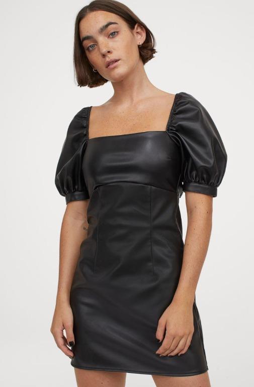 Leather dress h&m outlet