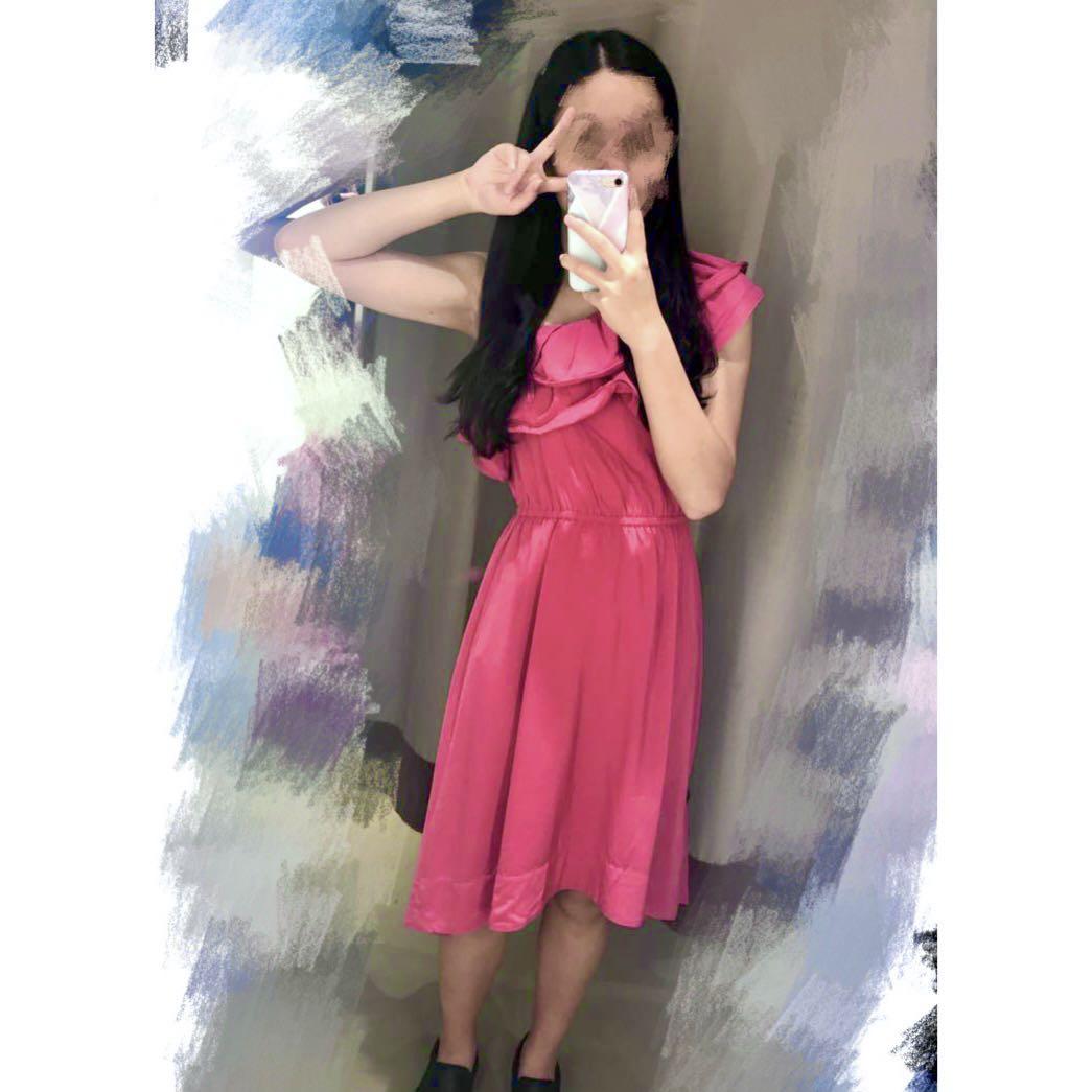H M Fuchsia Pink Ruffles Toga Evening Bridesmaid Dress Women s Fashion Dresses Sets Dresses on Carousell