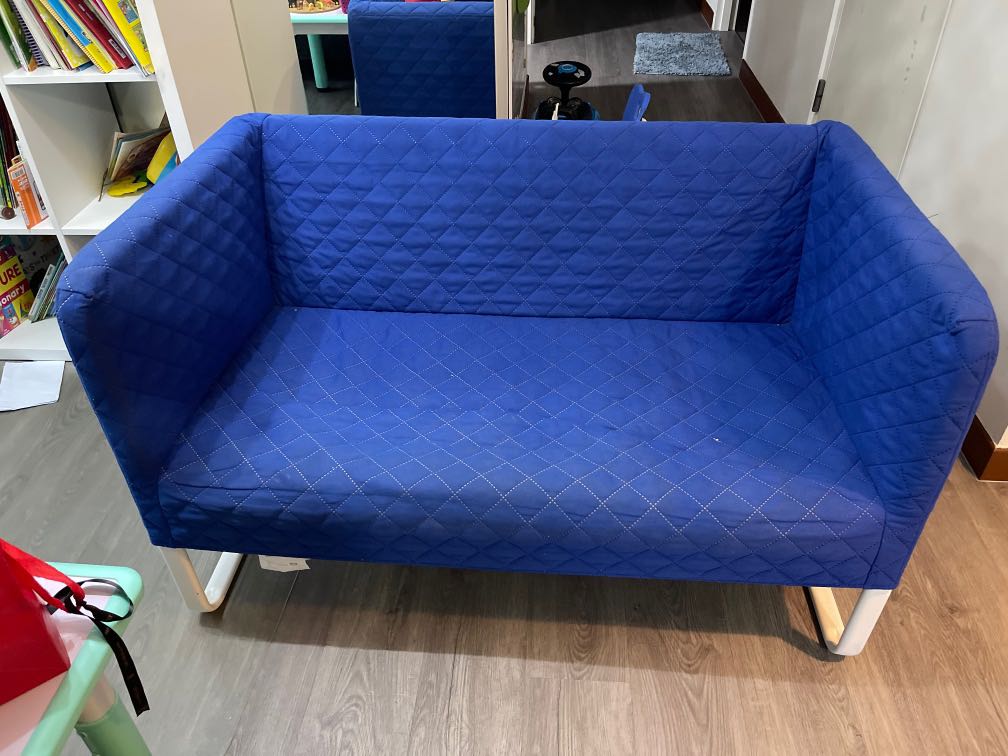 IKEA KNOPPARP Sofa 2 seater Blue, Furniture &amp; Home Living, Furniture ...