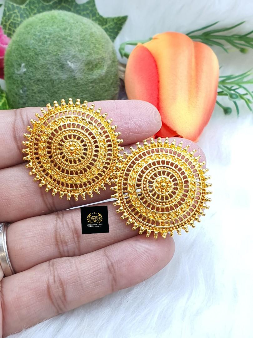 FIDA Earrings : Buy Fida Ethnic Indian Traditional Antique Gold Floral Stud  Earring for Women Online | Nykaa Fashion