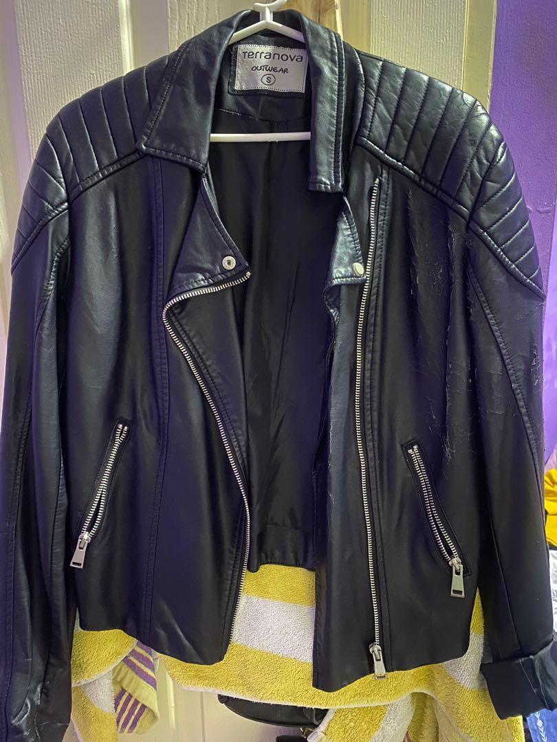 Leather Jacket Terranova Women s Fashion Coats Jackets and Outerwear on Carousell