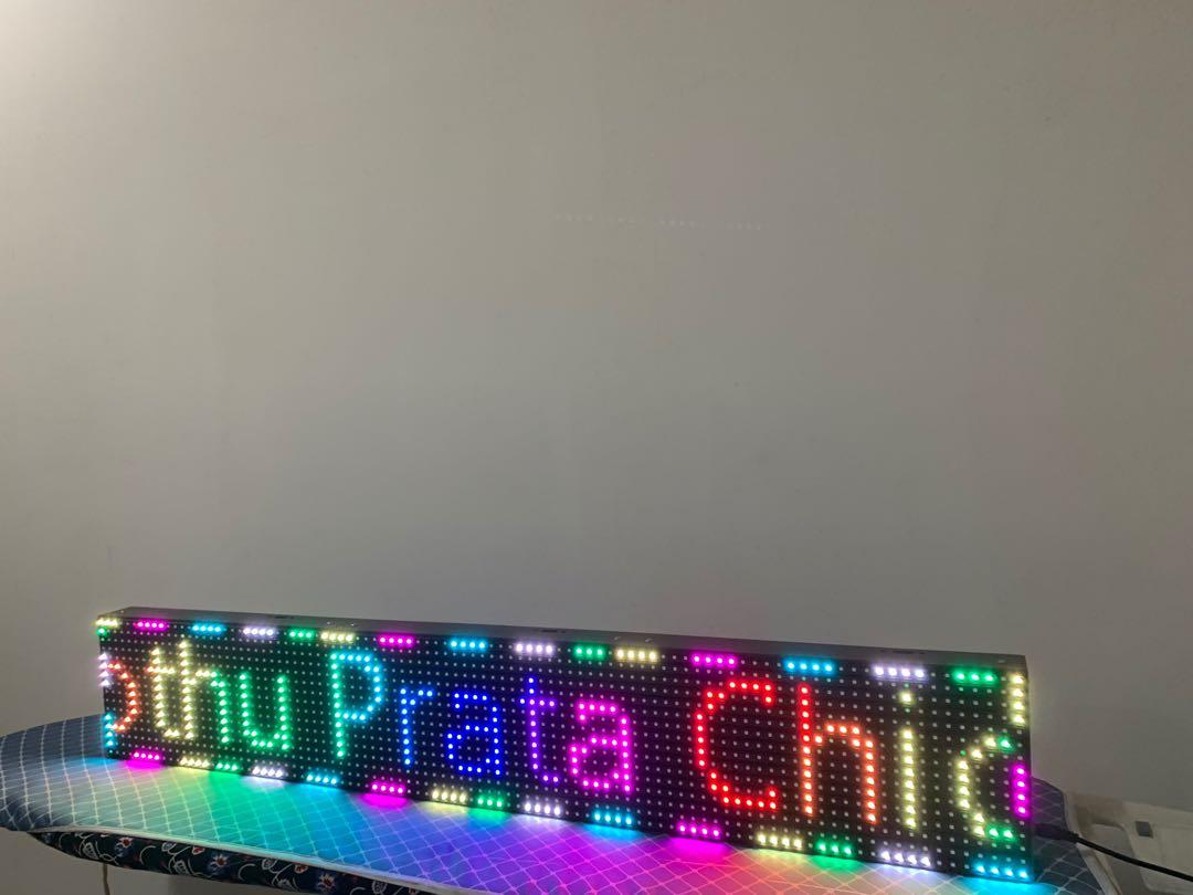 LED signboard Full Color 38 inch by 6.5 inch programmable scrolling message  display, Hobbies  Toys, Stationery  Craft, Occasions  Party Supplies on  Carousell