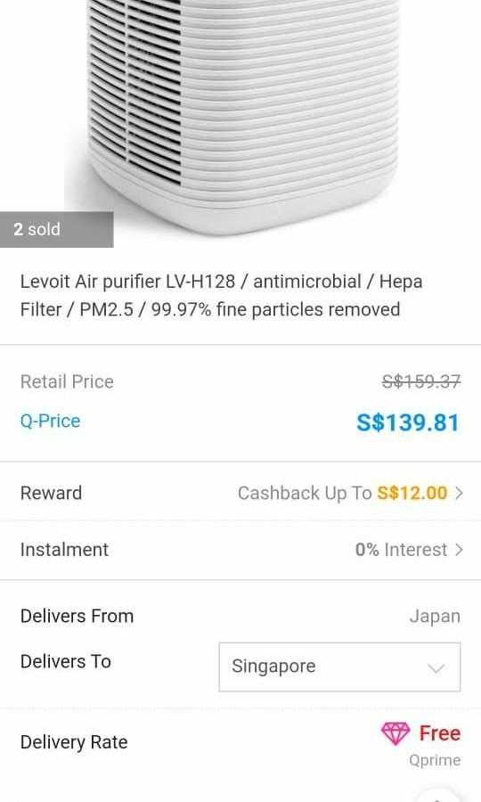 Levoit LV-H128 Desktop Air Purifier with Fragrance Sponge PM 2.5