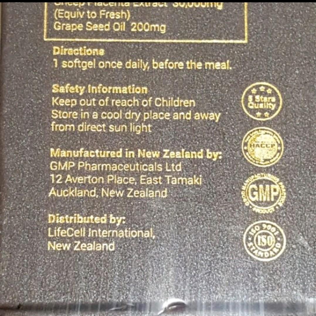 LifeCell Plancenta (Product of New Zealand), Health & Nutrition, Health ...