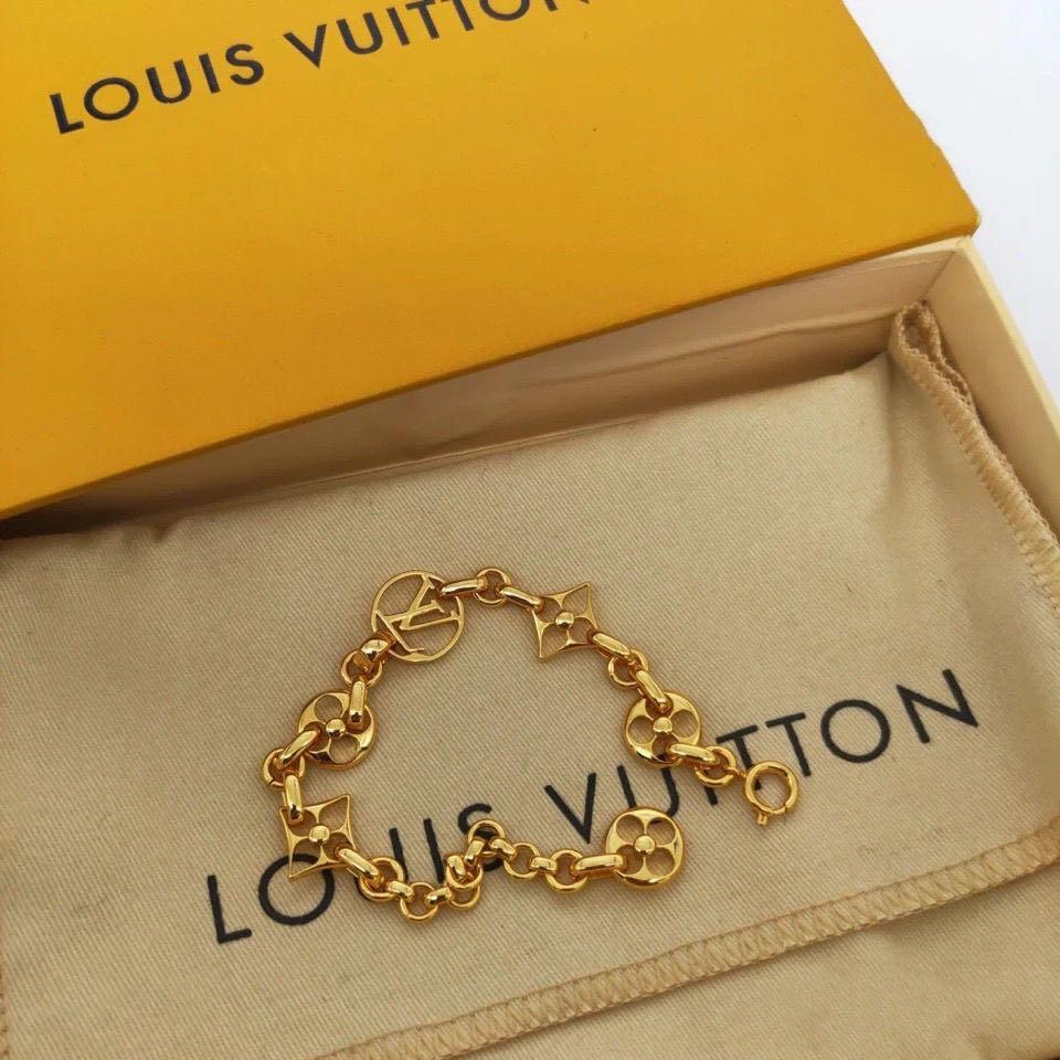 Louis Vuitton Costume Gold Plated Charm Bracelet