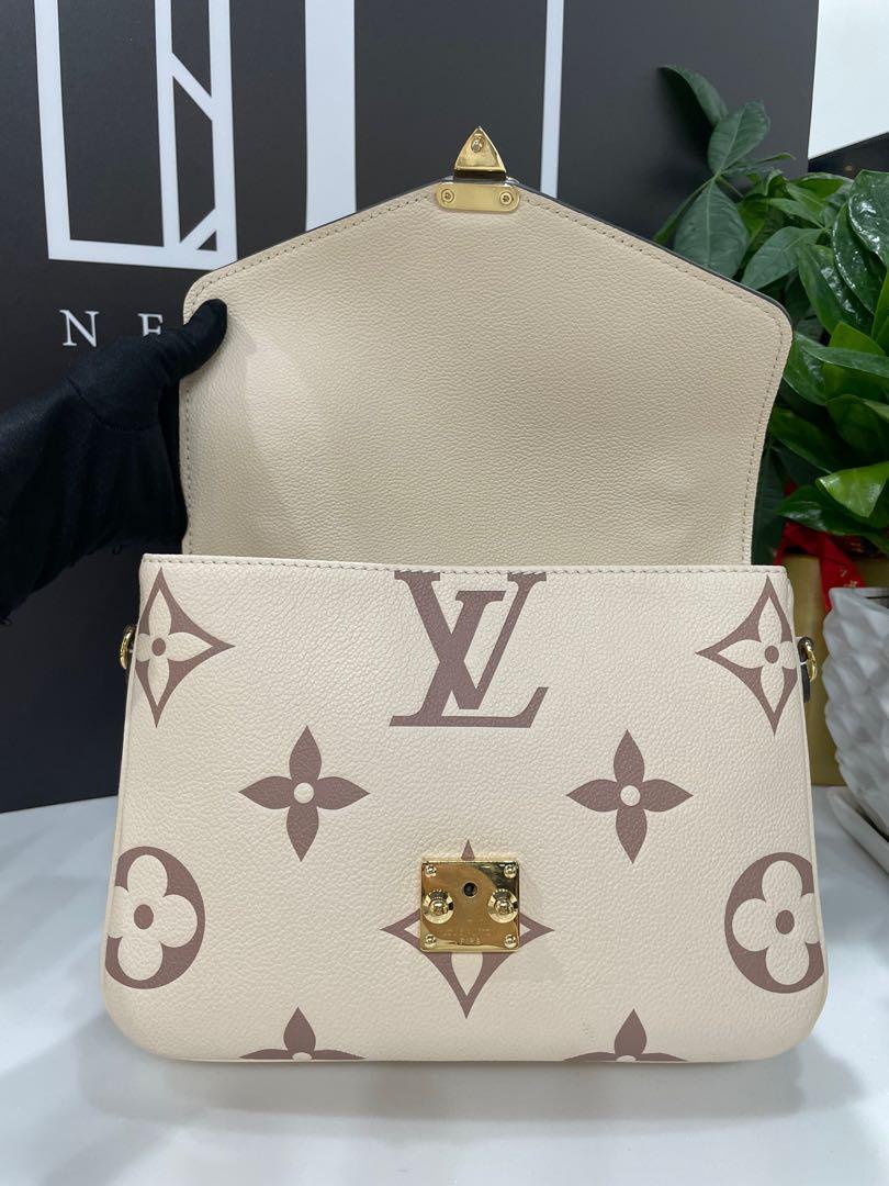Louis Vuitton Metis Pochette Bicolor Empreinte Leather Crossbody Bag Black