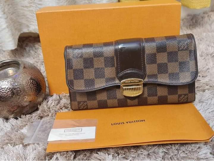 Authentic Louis Vuitton Damier Portefeuille Sistina Purse Wallet