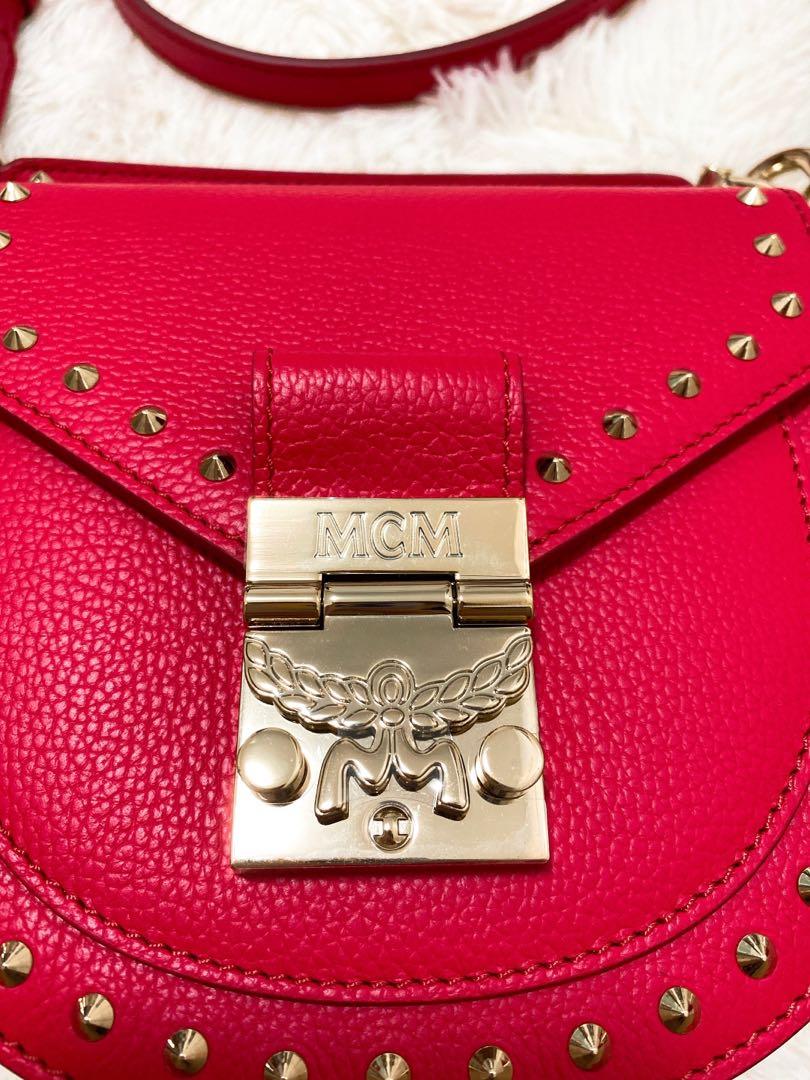 Mcm red new arrivals crossbody bag