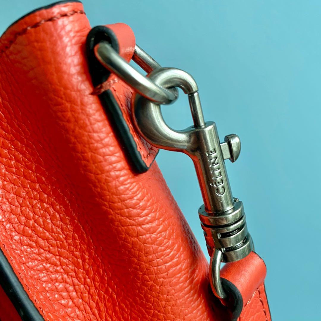 Nano Mini Luggage crossbody bag (Celine lookalike) in Vermillion, Women