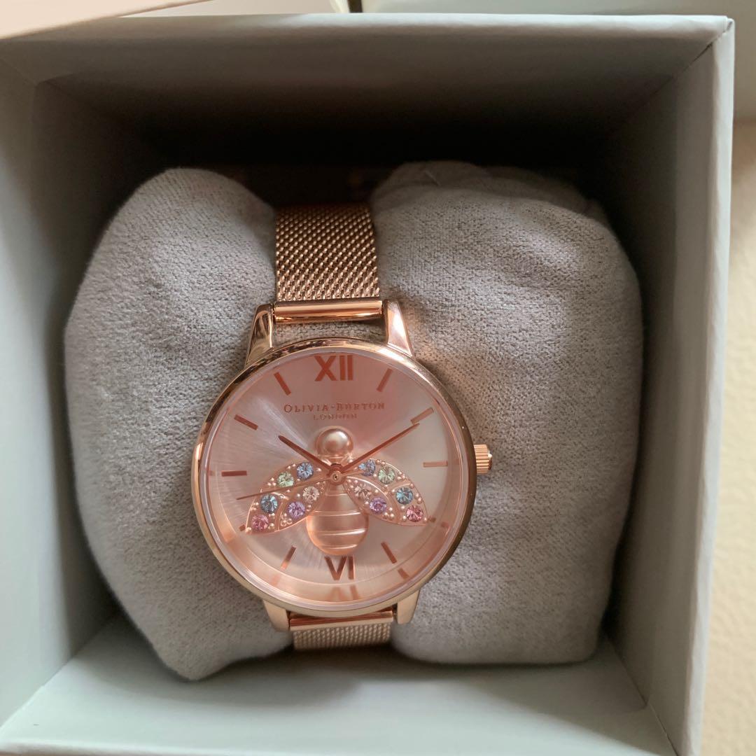 Olivia Burton Rainbow Bee Silver Sunray Women s Watch OB16RB28 Women s Fashion Watches Accessories Watches on Carousell
